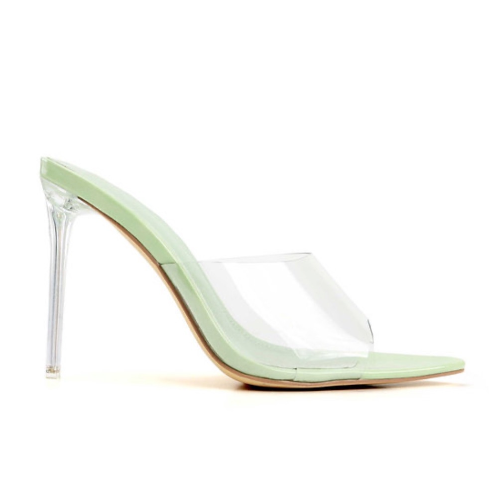 Mint clear pointed heel - Picture 2 of 4